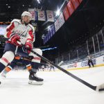 UNIONDALE, NEW YORK - APRIL 06:  Brenden Dillon #4 of the Washington Capitals against the New York Islanders during their game at Nassau Coliseum on April 06, 2021 in Uniondale, New York. (Photo by Al Bello/Getty Images)