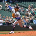 SEATTLE, WASHINGTON - JULY 04: Mike Foltynewicz #20 of the Texas Rangers throws a pitch during the second inning of the game against the Seattle Mariners at T-Mobile Park on July 04, 2021 in Seattle, Washington. (Photo by Alika Jenner/Getty Images)