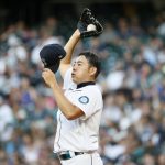 SEATTLE, WASHINGTON - JULY 07: Yusei Kikuchi #18 of the Seattle Mariners takes a moment to himself during the fourth inning against the New York Yankees at T-Mobile Park on July 07, 2021 in Seattle, Washington. (Photo by Steph Chambers/Getty Images)