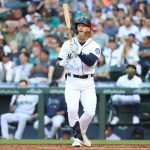 SEATTLE, WASHINGTON - JULY 10: Jake Fraley #28 of the Seattle Mariners reacts after striking out during the second inning against the Los Angeles Angels at T-Mobile Park on July 10, 2021 in Seattle, Washington. (Photo by Abbie Parr/Getty Images)