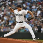 SEATTLE, WASHINGTON - JULY 24: JT Chargois #84 of the Seattle Mariners throws a pitch during the third inning of the game against the Oakland Athletics at T-Mobile Park on July 24, 2021 in Seattle, Washington. (Photo by Alika Jenner/Getty Images)