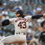 SEATTLE, WASHINGTON - JULY 27: Lance McCullers Jr. #43 of the Houston Astros throws a pitch during the third inning of the game against the Seattle Mariners at T-Mobile Park on July 27, 2021 in Seattle, Washington. (Photo by Alika Jenner/Getty Images)