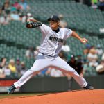 SEATTLE, WASHINGTON - JULY 28: Yusei Kikuchi #18 of the Seattle Mariners throws a pitch during the first inning of the game against the Houston Astros at T-Mobile Park on July 28, 2021 in Seattle, Washington. (Photo by Alika Jenner/Getty Images)