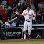 HOUSTON, TEXAS - SEPTEMBER 07: Alex Bregman #2 of the Houston Astros hits a two run home run in the ninth inning Mariners at Minute Maid Park on September 07, 2021 in Houston, Texas. (Photo by Bob Levey/Getty Images)