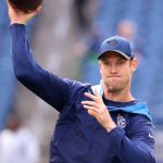 SEATTLE, WASHINGTON - SEPTEMBER 19: Quarterback Ryan Tannehill #17 of the Tennessee Titans during pregame warm-ups before the game against the Seattle Seahawks at Lumen Field on September 19, 2021 in Seattle, Washington. (Photo by Abbie Parr/Getty Images)