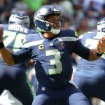 SEATTLE, WASHINGTON - SEPTEMBER 19: Quarterback Russell Wilson #3 of the Seattle Seahawks throws the ball during the first half in the game against the Tennessee Titans at Lumen Field on September 19, 2021 in Seattle, Washington. (Photo by Abbie Parr/Getty Images)
