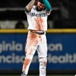 SEATTLE, WASHINGTON - SEPTEMBER 28: J.P. Crawford #3 of the Seattle Mariners reacts to hitting a double during the third inning against the Oakland Athletics at T-Mobile Park on September 28, 2021 in Seattle, Washington. (Photo by Alika Jenner/Getty Images)
