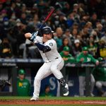 SEATTLE, WASHINGTON - SEPTEMBER 29: Ty France #23 of the Seattle Mariners waits for a pitch during the third inning against the Oakland Athletics at T-Mobile Park on September 29, 2021 in Seattle, Washington. (Photo by Alika Jenner/Getty Images)