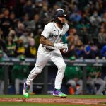 SEATTLE, WASHINGTON - SEPTEMBER 29: J.P. Crawford #3 of the Seattle Mariners walks to first base during the third inning against the Oakland Athletics at T-Mobile Park on September 29, 2021 in Seattle, Washington. (Photo by Alika Jenner/Getty Images)