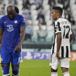 
              Chelsea's Romelu Lukaku, left, reacts after missing a scoring chance during the Champions League group H soccer match between Juventus and Chelsea at the Allianz stadium in Turin, Italy, Wednesday, Sept. 29, 2021. (AP Photo/Antonio Calanni)
            