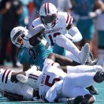 
              Coastal Carolina running back Reese White is tackled by Massachusetts during the first half of an NCAA college football game on Saturday, Sept. 25, 2021, in Conway, S.C. (AP Photo/Chris Carlson)
            