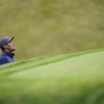 
              Team USA's Tony Finau looks at a shot on the sixth hole during a practice day at the Ryder Cup at the Whistling Straits Golf Course Tuesday, Sept. 21, 2021, in Sheboygan, Wis. (AP Photo/Ashley Landis)
            