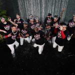 
              The Atlanta Braves players celebrate in a fountain after a baseball game against the Philadelphia Phillies, Thursday, Sept. 30, 2021, in Atlanta. The Atlanta Braves clinched the NL East title against the Philadelphia Phillies. (AP Photo/John Bazemore)
            