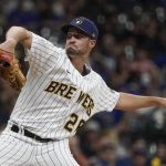 
              Milwaukee Brewers relief pitcher Aaron Ashby throws during the sixth inning of a baseball game against the Chicago Cubs Friday, Sept. 17, 2021, in Milwaukee. (AP Photo/Morry Gash)
            