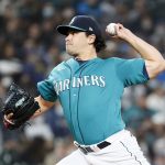 SEATTLE, WASHINGTON - OCTOBER 01: Marco Gonzales #7 of the Seattle Mariners pitches against the Los Angeles Angels during the first inning at T-Mobile Park on October 01, 2021 in Seattle, Washington. (Photo by Steph Chambers/Getty Images)