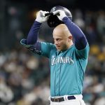 SEATTLE, WASHINGTON - OCTOBER 01: Kyle Seager #15 of the Seattle Mariners reacts during the sixth inning against the Los Angeles Angels at T-Mobile Park on October 01, 2021 in Seattle, Washington. (Photo by Steph Chambers/Getty Images)