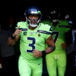 SEATTLE, WASHINGTON - OCTOBER 07: Quarterback Russell Wilson #3 of the Seattle Seahawks takes the field before the start of the Seahawks and Los Angeles Rams game at Lumen Field on October 07, 2021 in Seattle, Washington. (Photo by Lindsey Wasson/Getty Images)