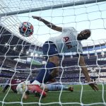 
              Tottenham Hotspur's Lucas Moura celebrates their side's second goal of the game against Aston Villa, during the English Premier League soccer match at the Tottenham Hotspur Stadium, London, Sunday, Oct. 3, 2021. (Nick Potts/PA via AP)
            