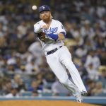 
              Los Angeles Dodgers third baseman Justin Turner (10) throws to first during the third inning of a baseball game against the Milwaukee Brewers Friday, Sept. 1, 2021, in Los Angeles. Milwaukee Brewers' Christian Yelich was safe at first. (AP Photo/Ashley Landis)
            