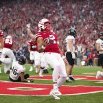 
              Nebraska quarterback Adrian Martinez (2) runs in for a touchdown early in the first quarter against Northwestern in an NCAA college football game, Saturday, Oct. 2, 2021, at Memorial Stadium in Lincoln, Neb. (AP Photo/Rebecca S. Gratz)
            