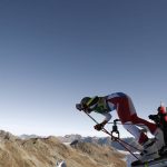 
              Switzerland's Lara Gut-Behrami starts an alpine ski, women's World Cup giant slalom, in Soelden, Austria, Saturday, Oct. 23, 2021. (AP Photo/Gabriele Facciotti)
            