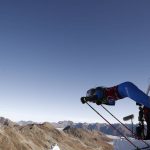 
              Italy's Marta Bassino starts an alpine ski, women's World Cup giant slalom, in Soelden, Austria, Saturday, Oct. 23, 2021. (AP Photo/Gabriele Facciotti)
            