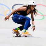 
              FILE - In this July 23, 2021 file photo, Brazil's Rayssa Leal trains during a street skateboarding practice session at the 2020 Summer Olympics, in Tokyo, Japan. Life has been nothing-but-normal for the Brazilian teenager who became an overnight sensation after winning a silver medal at the Olympics’ inaugural skateboarding competition. (AP Photo/Markus Schreiber, file)
            