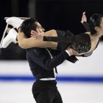 
              China's Sui Wenjing and Han Cong perform their pairs short program during the Skate Canada International figure skating competition in Vancouver, British Columbia, Friday, Oct. 29, 2021. (Darryl Dyck/The Canadian Press via AP)
            