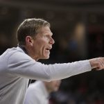 
              Gonzaga head coach Mark Few shouts to his players during the first half of an NCAA college basketball game against Alcorn State, Monday, Nov. 15, 2021, in Spokane, Wash. (AP Photo/Young Kwak)
            