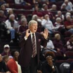 
              Texas A&M head coach Gary Blair reacts on the sideline against Texas A&M Corpus Christi during the first half of an NCAA college basketball game Tuesday, Nov. 9, 2021, in College Station, Texas. (AP Photo/Justin Rex)
            