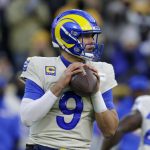 
              Los Angeles Rams' Matthew Stafford thorws during the first half of an NFL football game against the Green Bay Packers Sunday, Nov. 28, 2021, in Green Bay, Wis. (AP Photo/Matt Ludtke)
            