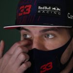 
              Red Bull driver Max Verstappen of the Netherlands talks to a reporter at the Losail International Circuit in Losail, Qatar, Thursday, Nov. 18, 2021 ahead of the Qatar Formula One Grand Prix. (AP Photo/Darko Bandic)
            