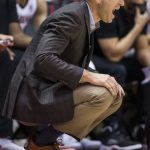 
              Alabama head coach Nate Oats yells to his players during the first half of an NCAA college basketball game against South Dakota State, Friday, Nov. 12, 2021, in Tuscaloosa, Ala. (AP Photo/Vasha Hunt)
            