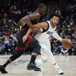 
              Dallas Mavericks guard Jalen Brunson, right, drives against Chicago Bulls forward Javonte Green during the first half of an NBA basketball game in Chicago, Wednesday, Nov. 10, 2021. (AP Photo/Nam Y. Huh)
            