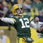 
              Green Bay Packers' Aaron Rodgers thorws during the first half of an NFL football game against the Seattle Seahawks Sunday, Nov. 14, 2021, in Green Bay, Wis. (AP Photo/Aaron Gash)
            