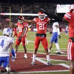 
              Houston safety Gleson Sprewell (21) reacts after breaking up a pass intended for Memphis wide receiver Calvin Austin III (4) during the second half of an NCAA college football game Friday, Nov. 19, 2021, in Houston. (AP Photo/Eric Christian Smith)
            