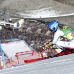 
              United States' Mikaela Shiffrin speeds down the course during an alpine ski, women's World Cup giant slalom, in Soelden, Austria, Saturday, Oct. 23, 2021. (AP Photo/Gabriele Facciotti)
            