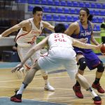 
              FILE - Philippines' Terrence Romeo, right, challenges for the ball against China players Hu Jinqiu, center, and Guo Ailun, left, during the FIBA Asia Cup 2017, at Nouhad Nawfal Sports Complex, in Zouk Mosbeh north of Beirut, Lebanon, Wednesday, Aug. 9, 2017.  The East Asia Super League is set to launch next October featuring some of the region’s biggest domestic clubs. It’s banking on Asia’s home-grown talent to grow from an invitational event to the world’s third-biggest basketball league. One is the so-called Golden Boy of the Philippines Romeo. Another is the first 100 million-yen-a-season basketball player in Japan.(AP Photo/Hussein Malla, File)
            