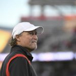 
              Houston head coach Dana Holgorsen on the sideline against SMU during the first half of an NCAA college football game Saturday, Oct. 30, 2021, in Houston. (AP Photo/Justin Rex)
            