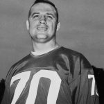 
              FILE - New York Giants linebacker Sam Huff poses for a photo at the NFL football team's training camp in Fairfield, Conn., in September 1963. Huff, the hard-hitting Hall of Fame linebacker who helped the Giants reach six NFL title games from the mid-1950s to the early 1960s and later became a popular player and announcer in Washington, died Saturday, Nov. 13, 2021. He was 87. (AP Photo/Harry Harris, File)
            