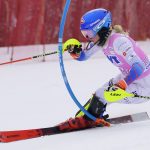 
              United State's Mikaela Shiffrin competes during a women's World Cup slalom ski race Sunday, Nov. 28, 2021, Killington, Vt. (AP Photo/Robert F. Bukaty)
            