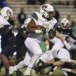 
              UAB running back DeWayne McBride (22)  carries the ball against Marshall during an NCAA college football game on Saturday, Nov. 13, 2021, at Joan C. Edwards Stadium in Huntington W.Va. (Sholten Singer/The Herald-Dispatch via AP)
            