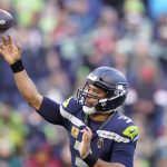 
              Seattle Seahawks quarterback Russell Wilson throws against the Arizona Cardinals during the second half of an NFL football game, Sunday, Nov. 21, 2021, in Seattle. (AP Photo/Ted S. Warren)
            