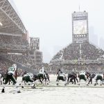 SEATTLE - DECEMBER 21: A general view of the field as the  New York Jets are at the line of scrimmage during the game against the Seattle Seahawks on December 21, 2008 at Qwest Field in Seattle, Washington. The Seahawks defeated the Jets 13-3. (Photo by Otto Greule Jr/Getty Images)
