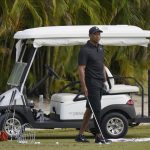 
              Tiger Woods during a practice session at the Albany Golf Club, on the sidelines of day three of the Hero World Challenge Golf tour, in New Providence, Bahamas, Saturday, Dec. 4, 2021. (AP Photo/Fernando Llano)
            