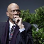
              FILE - Former NBA player Kareem Abdul-Jabbar attends a sports and activism panel entitled "From Protest to Progress: Next Steps" Jan. 24, 2017, in San Jose, Calif. (AP Photo/Marcio Jose Sanchez, File)
            