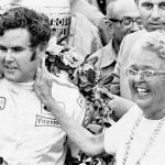 
              FILE - Al Unser is congratulated by his mother after winning the 54th running of the Indianapolis 500 auto race at Indianapolis Motor Speedway in Indianapolis, Ind. May 30, 1970. Unser, one of only four drivers to win the Indianapolis 500 a record four times, died Thursday, Dec. 9, 2021, following years of health issues. He was 82. (AP Photo/File)
            