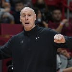 
              Indiana Pacers head coach Rick Carlisle calls out a play during the first half of an NBA basketball game against the Miami Heat, Tuesday, Dec. 21, 2021, in Miami. (AP Photo/Wilfredo Lee)
            