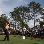 
              Tiger Woods tees off on the third hole during the first round of the PNC Championship golf tournament Saturday, Dec. 18, 2021, in Orlando, Fla. (AP Photo/Scott Audette)
            
