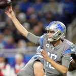 
              Detroit Lions quarterback Jared Goff throws during the first half of an NFL football game against the Minnesota Vikings, Sunday, Dec. 5, 2021, in Detroit. (AP Photo/Paul Sancya)
            